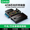 畢亞茲 光纖終端盒 4口8芯LC單模滿(mǎn)配UPC尾纖法蘭盤(pán) 桌面式光纜熔接終端盒尾纖續接盤(pán)電信品質(zhì)配線(xiàn)架適配 曬單實(shí)拍圖
