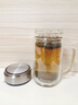 領(lǐng)臣（LINGCHEN）茶杯雙層玻璃水杯大容量泡茶杯子帶把手濾網(wǎng)商務(wù)辦公行政領(lǐng)導男士 曬單實(shí)拍圖