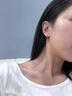 戚小米s999純銀養耳洞耳環(huán)女素圈耳圈睡覺(jué)免摘耳釘簡(jiǎn)約高級感耳扣耳飾 10mm閃鉆耳環(huán)一對【999足銀】 曬單實(shí)拍圖
