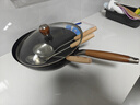 京東京造 鉆石紋鈦炒鍋 鐵鍋不粘炒菜電磁爐燃氣灶【健康無(wú)涂層】32cm 曬單實(shí)拍圖