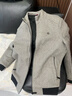 夢(mèng)特嬌（MONTAGUT）秋冬男士商務(wù)夾棉夾克斜紋保暖休閑立領(lǐng)外套 米白 50  曬單實(shí)拍圖
