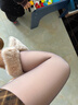 小野和子【楊冪同款】雙層黑絲襪光腿神器秋冬女黑透膚打底襪褲 曬單實(shí)拍圖