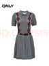 ONLY2025夏季新款學(xué)院風(fēng)假兩件翻領(lǐng)菱格短裙連衣裙女|125346003 G44中花灰色 M 曬單實(shí)拍圖