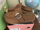 卓詩(shī)尼厚底勃肯鞋女2026春新款博肯女鞋內增高外穿懶人一腳蹬包頭半拖鞋 駝色 37 曬單實(shí)拍圖