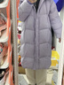 茵曼云柔連帽羽絨服2025冬女裝新款長(cháng)款加厚保暖外套 幕山紫 M 曬單實(shí)拍圖