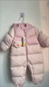 巴拉巴拉嬰兒羽絨服連體衣寶寶冬裝哈衣爬服保暖撞色萌趣可愛(ài)時(shí)尚 粉色小貓-白鴨絨 90 cm-充絨量107g 曬單實(shí)拍圖