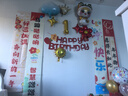 宮薰蛇寶寶周歲宴生日場(chǎng)景布置裝飾氣球布置男女孩抓周禮道具背景用品 曬單實(shí)拍圖