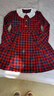 E·LAND KIDS衣戀秋季女童復古格紋蝴蝶結長(cháng)袖連衣裙 Red紅色20 150 cm 曬單實(shí)拍圖