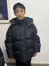 左西男童羽絨服冬季2025新款保暖兒童三防連帽面包服外套 黑色 140 曬單實(shí)拍圖