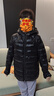 探路者（TOREAD）旗艦 兒童羽絨服男女中大童裝秋冬季超輕短款外套上衣服 黑色 160 曬單實(shí)拍圖