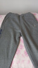 暇步士（Hush Puppies）童裝兒童長(cháng)褲春秋季新款男童針織長(cháng)褲休閑褲運動(dòng)褲 中花灰 170 曬單實(shí)拍圖