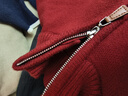 左西男童毛衣半拉鏈秋冬裝新款兒童針織衫男孩上衣潮 紅色 150拜年服 曬單實(shí)拍圖