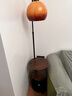 Luminea 落地燈客廳中古風(fēng)臥室床頭臺柜一體柚子燈復古氛圍釣魚(yú)燈 黑色款【胡桃木桌+三層置物收納】 三色變光 曬單實(shí)拍圖