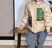 M.Latin/馬拉丁童裝兒童羽絨服24冬新款男小童輕薄羽絨服 奶咖色 120cm 曬單實(shí)拍圖
