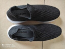 宜馳（EGCHI）休閑鞋男女士運動(dòng)透氣健步鞋軟底網(wǎng)面一腳蹬懶人鞋 J30 黑色 42 曬單實(shí)拍圖
