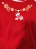 小馬寶莉女童加絨衛衣紅色新年拜年服兒童秋冬保暖衣女孩馬年新款 紅 140 曬單實(shí)拍圖