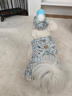嬉皮狗（hipidog）狗狗衣服秋冬小香風(fēng)牽引裙連帽小型犬泰迪比熊公主裙寵物狗衣服 邦迪藍（含帽子） S （建議體重3-5斤） 曬單實(shí)拍圖