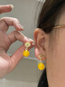 思梨新中式黃瑪瑙耳墜無(wú)耳洞耳夾女復古中國風(fēng)高級感耳飾禮物送媽媽 高品質(zhì) 蚊香盤(pán)耳夾 曬單實(shí)拍圖