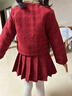 G.duck童裝女童套裝冬季25新款兒童衣服女孩小香風(fēng)夾棉外套裙子拜年服女 圖片色 140 尺碼9~10歲【130-140cm】 曬單實(shí)拍圖