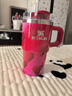 STANLEY保溫杯水杯大容量不銹鋼吸管杯情人節限定新款男女禮物591ML紅色 曬單實(shí)拍圖