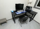 皆客實(shí)木轉角電腦桌家用游戲電競桌臥室拐角L型書(shū)桌辦公學(xué)習桌子 碳纖維黑色左轉角 實(shí)木芯桌板120X80CM 曬單實(shí)拍圖