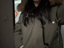 雪中飛（SNOWFLYING）白凝冰工裝派克服女2025冬新款巨好看中長(cháng)款羽絨服貉子毛加厚外套 棕綠色 M 115-135斤 曬單實(shí)拍圖