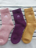 貓人3雙裝35%羊毛襪子女秋冬中筒毛圈襪加厚保暖襪睡眠襪女士月子襪 曬單實(shí)拍圖