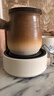 CLITON迷你摩卡壺電熱爐電陶爐煮咖啡煮茶器圍爐煮茶爐加熱爐圓邊米白色 曬單實(shí)拍圖