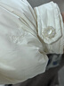 BLOVELAN百搭甜美蝴蝶結刺繡可拆卸兩穿保暖新款90白鴨絨羽絨服短款外套冬 晨霧杏（羽絨服 S 曬單實(shí)拍圖
