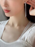 紀詩(shī)哲（GIEVSZHE）輕奢長(cháng)款流蘇耳環(huán)女氣質(zhì)時(shí)尚耳環(huán)耳釘耳飾情人節生日禮物送女友 白金色百搭流蘇耳飾【精品禮盒】 曬單實(shí)拍圖