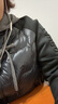 坦博爾輕薄鵝絨羽絨服女棒球領(lǐng)拼接保暖女士羽絨外套TB235280 黑色 165  曬單實(shí)拍圖
