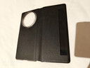 韓諾適用vivo x fold5手機殼新款vivoxfold5保護套折疊屏智能視窗翻蓋皮套鏡頭耐刮防摔真素皮 鈦度黑 曬單實(shí)拍圖