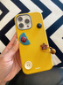 素洛適用蘋(píng)果17promax手機殼秋冬黃色立體星星紐扣iPhone16pro韓系簡(jiǎn)約時(shí)尚15高級感輕奢個(gè)性14保護套 黃色皮紋星星吊墜 iPhone 15 Pro Max 曬單實(shí)拍圖