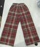 5+（FivePlus）女童加絨褲子一體絨冬裝闊腿褲童裝格子褲（僅褲子）紅格130 曬單實(shí)拍圖