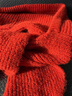 偶森紅色毛線(xiàn)帽子針織手套女冬季兩件套巴拉克拉法帽圍巾一體保暖套裝 曬單實(shí)拍圖