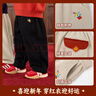 嘟嘟家寶寶新款拜年服兒童冬季褲子男童女童休閑褲兒童新年衣服 黑色110 曬單實(shí)拍圖