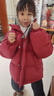 左西男童紅色羽絨服冬季2025新款兒童三防加厚保暖外套潮 紅色 140 曬單實(shí)拍圖