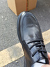 紅蜻蜓春秋季男鞋正裝皮鞋透氣男厚底商務(wù)休閑鞋 WTA14027 黑色 40 曬單實(shí)拍圖