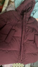 雅鹿兒童中長(cháng)款紅色女童羽絨服冬季2025新款洋氣女寶大童加厚外套冬裝 酒紅 140 曬單實(shí)拍圖