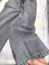 優(yōu)衣庫童裝男童女童寬松直筒牛仔長(cháng)褲水洗產(chǎn)品闊腿483503 478128 483503/03灰色 160 曬單實(shí)拍圖