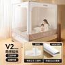 丸丫V2max防摔蚊帳兒童嬰兒床蚊帳家用一體防掉拉鏈回底單蚊帳1.8*2.0 曬單實(shí)拍圖