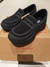 Pansy盼喜女鞋樂(lè )福鞋一腳蹬休閑鞋通勤厚底寬松舒適鞋子4319 黑色 36 曬單實(shí)拍圖