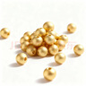 諾旺999足金珠黃金小金珠金豆古法金珠DIY手鏈配件散隔珠路路通轉運珠 3mm金珠  合單滿(mǎn) 0.16g 包郵 單顆約0.1g 曬單實(shí)拍圖