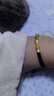 VARUS999足金竹節黃金手鏈男轉運珠女紅繩情侶半鐲節節高升禮物送男友 【大號男士 】竹節手鏈 約1.5g 曬單實(shí)拍圖
