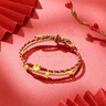 潮宏基好事發(fā)生足金黃金手鏈女轉運珠本命年紅繩送女友生日禮物 如意款 曬單實(shí)拍圖