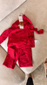 巴拉巴拉童裝兒童內衣套裝男童2026新款春秋季秋衣秋褲紅色睡衣新年季舒適 曬單實(shí)拍圖
