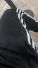 阿迪達斯（adidas）運動(dòng)褲男秋季防風(fēng)休閑衛褲健身跑步運動(dòng)褲 黑白收腿褲 M 曬單實(shí)拍圖