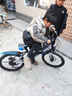 JCYUAN兒童自行車(chē)6-10-15歲碟剎中大童山地男女孩學(xué)生單車(chē)一體輪腳踏車(chē) 【變速】藍色+前后雙碟剎+輻條輪 20寸【身高130-150cm】約8-12歲 曬單實(shí)拍圖