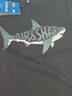 大青鯊 AIR SHARK官方鯊魚(yú)男裝衛衣春季新品歐美輕奢長(cháng)袖T恤潮牌休閑寬松運動(dòng)上衣 黑色衛衣 AIR大鯊魚(yú) L 建議120-140斤 曬單實(shí)拍圖