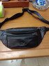 casa-kupsCK男裝真皮腰包男牛皮多功能商務(wù)男包真牛皮運動(dòng)跑步手機腰包胸包 黑色 曬單實(shí)拍圖